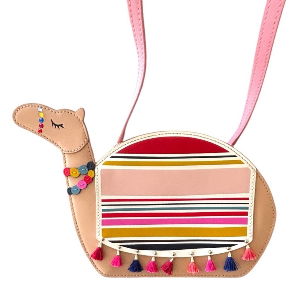 kate spade Tan Pink Red Multicolor Camel Crossbody Bag